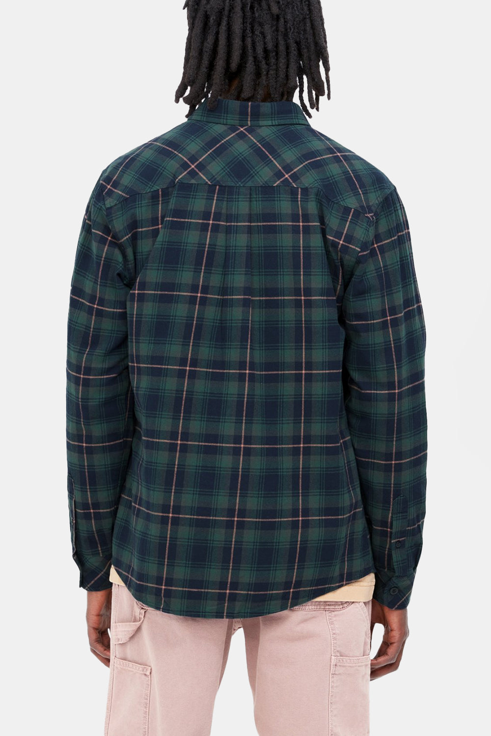 Carhartt WIP L/S Lermond Shirt (Juniper / Dark Navy) | Number Six