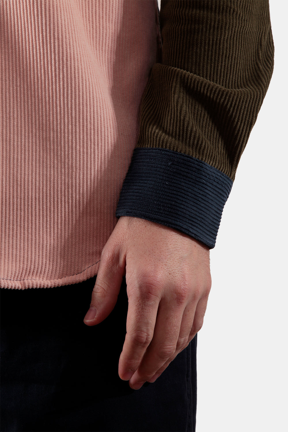 Portuguese Flannel Lobo Patchwork Cotton-Cord Shirt (Multi) | Number Six