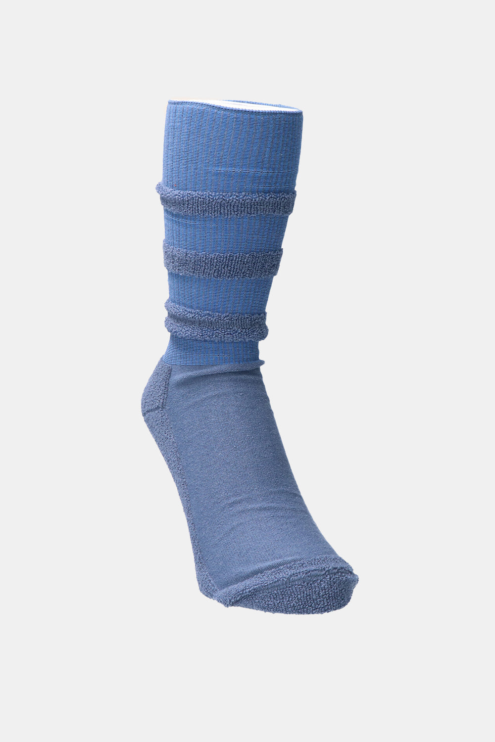 Kinari Recycled Cotton Face Pile Crew Socks (Blue)