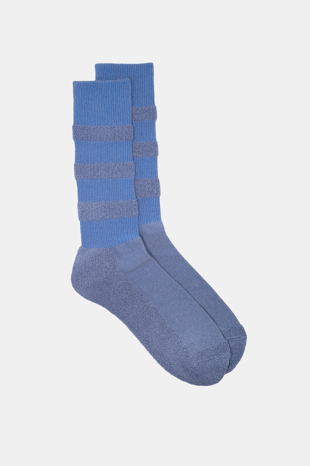 Kinari Recycled Cotton Face Pile Crew Socks (Blue) | Number Six