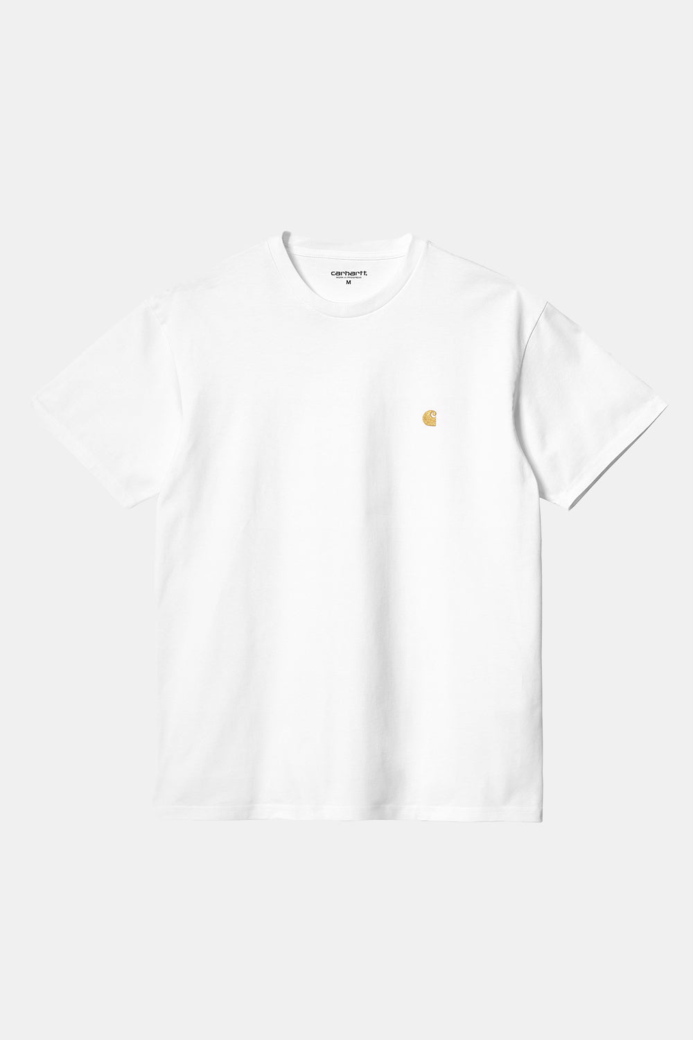 Carhartt WIP Short Sleeve Chase T-Shirt (White/Gold) | Number Six